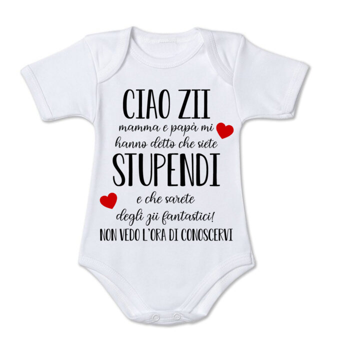 BODY ZII MAMMA E PAPÀ MI HANNO DETTO CHE SIETE STUPENDI E CHE SARETE DEGLI ZII FANTASTICI REGALO ZII PENISERO ZII NON VEDO L'ORA DI CONOSCERVI STO ARRIVANDO